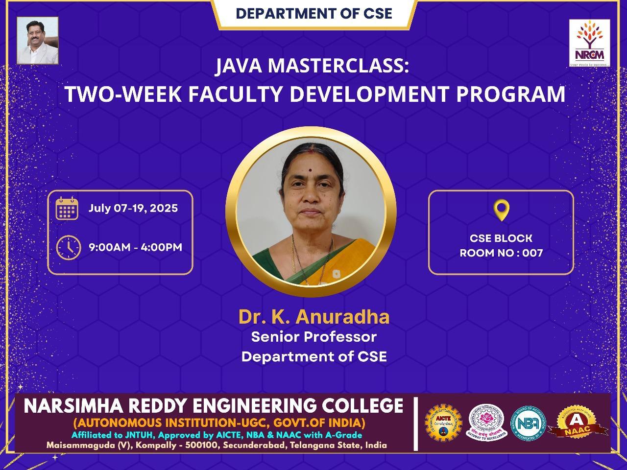 Java Masterclass: Two-Week FDP